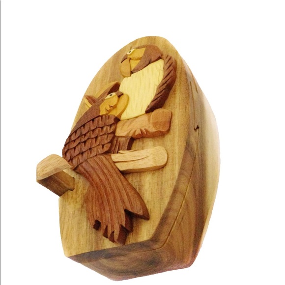 Carver Dan “Two Parrots” Puzzle Box - Picture 3 of 5